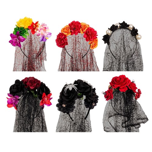 Halloween schleier blumenkrone - schleier,